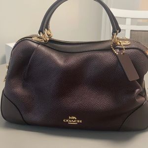 Coach Oxford Lane Satchel in Burgundy
